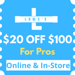 Lowes $20 Off $100 For Pros In-Store or Online