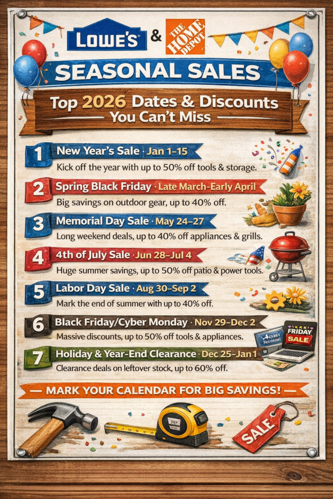 Lowe’s Home Depot seasonal sales
