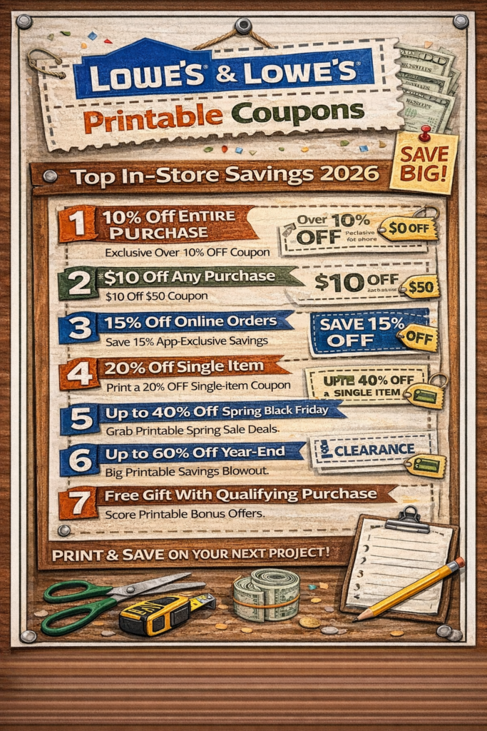 Home Depot Lowes Printable Coupons