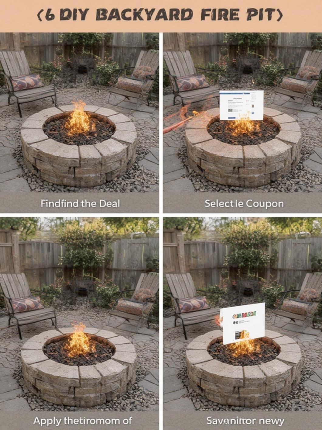 Close-up of laying the first course of stones for a DIY fire pit