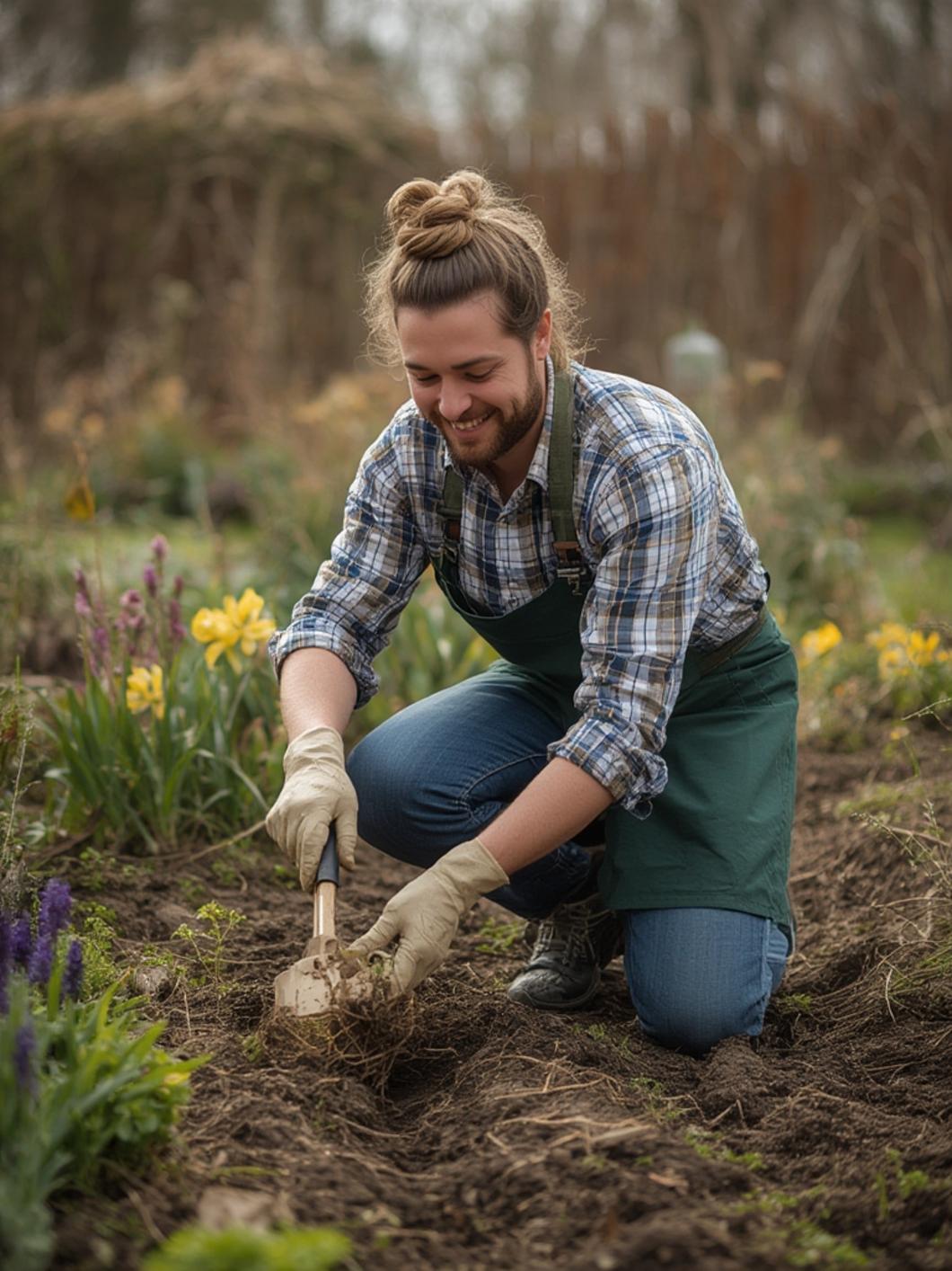 Gardening calendar showing spring timeline