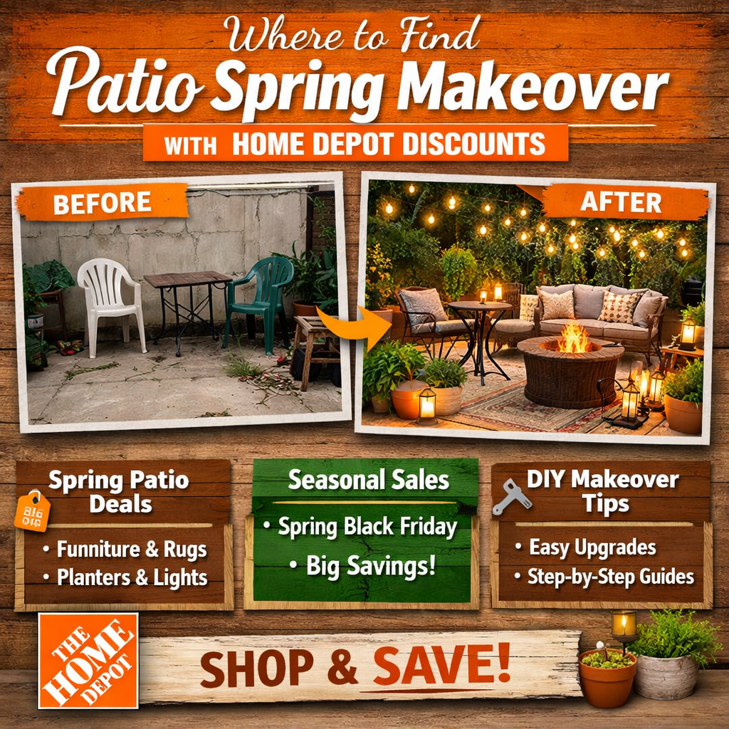 Patio Spring Makeover with Home Depot